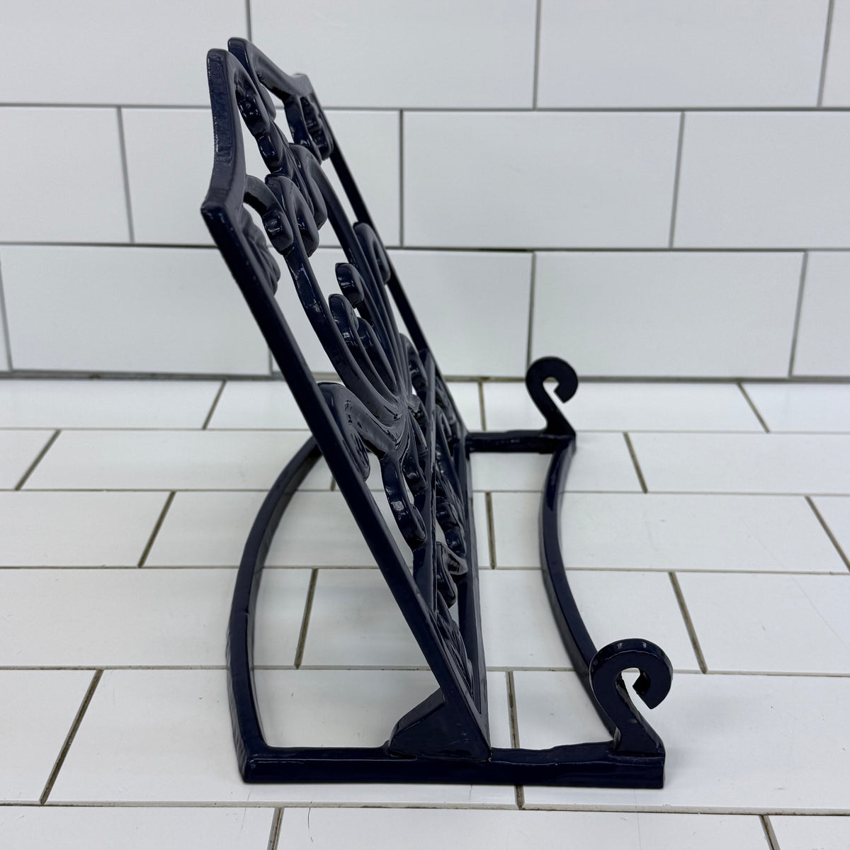 Ornate Cast Iron Cookbook Stand