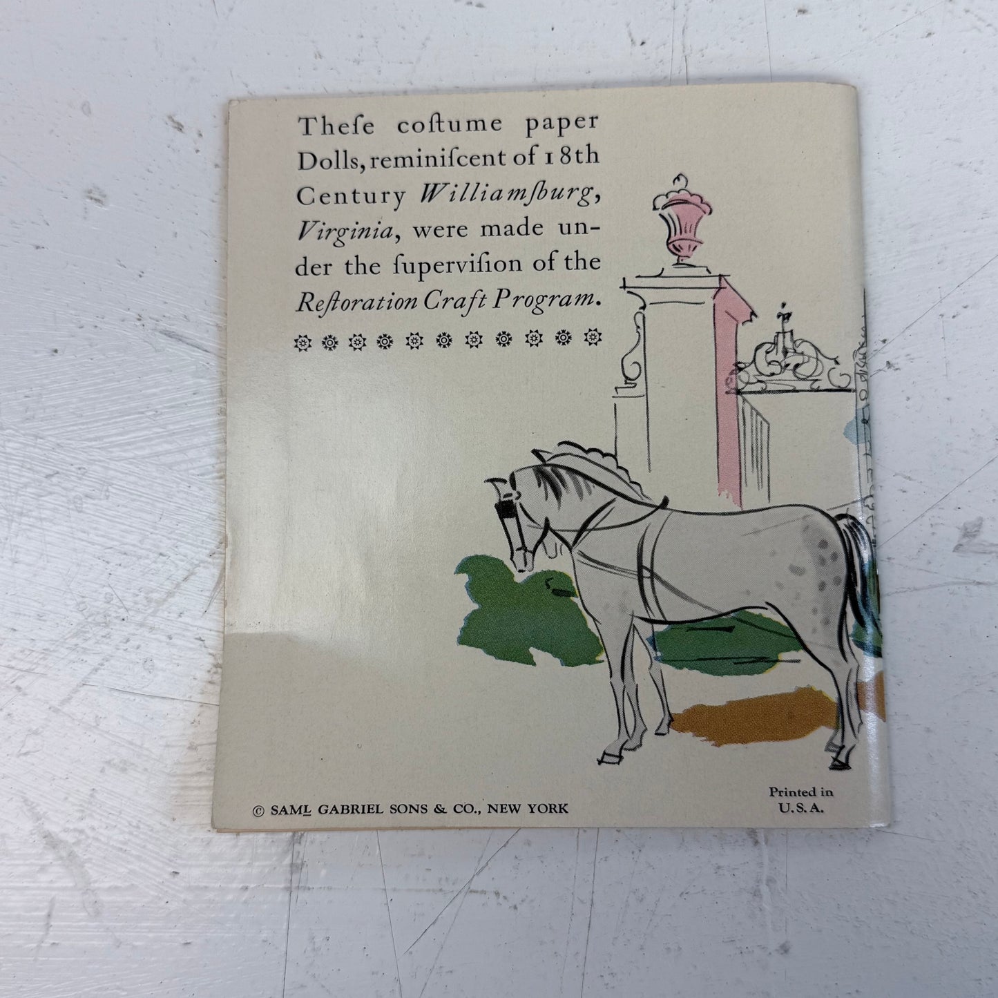Colonial Williamsburg Paper Dolls Activity Set in Box, 1940