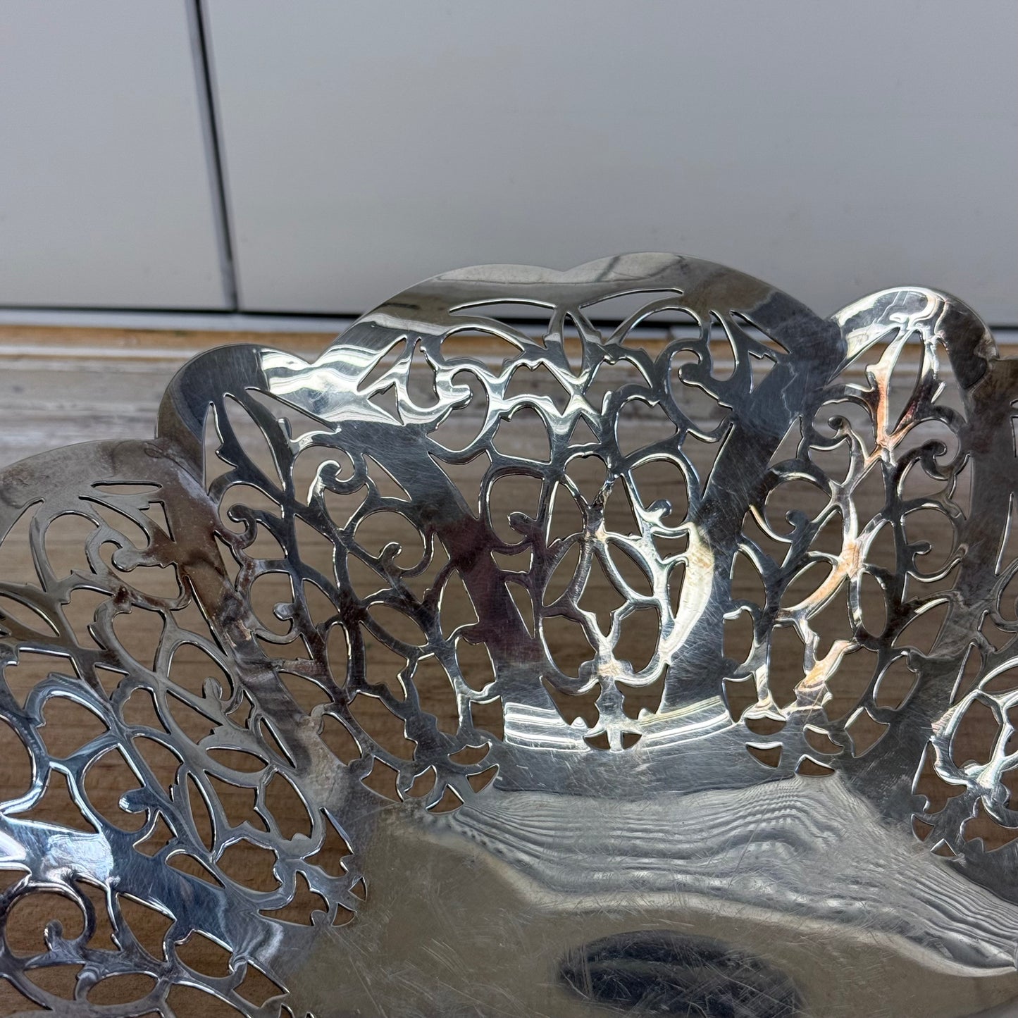 International Silver Reticulated Dish Silver Plated Lovelace
