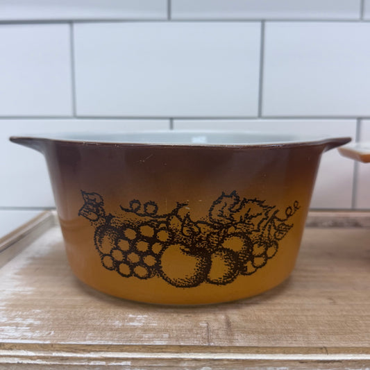 Pyrex Old Orchard Casserole Dishes Set of 2 1970s