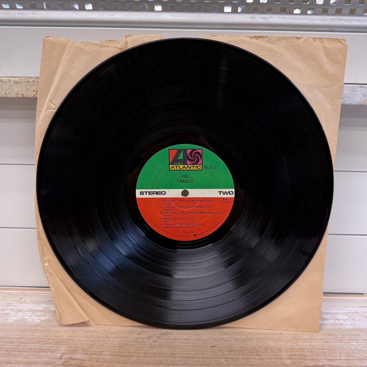 Yes Fragile Vinyl Record, 1972