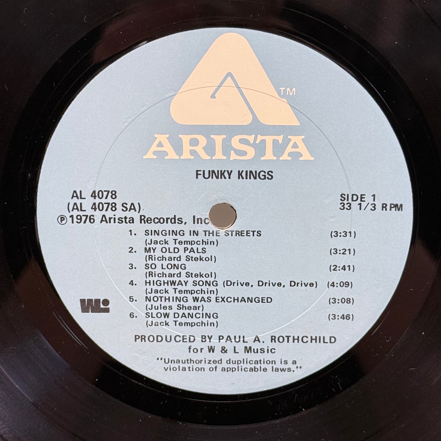Funky Kings Self Titled Vinyl LP 1976 Arista Records #AL 4078