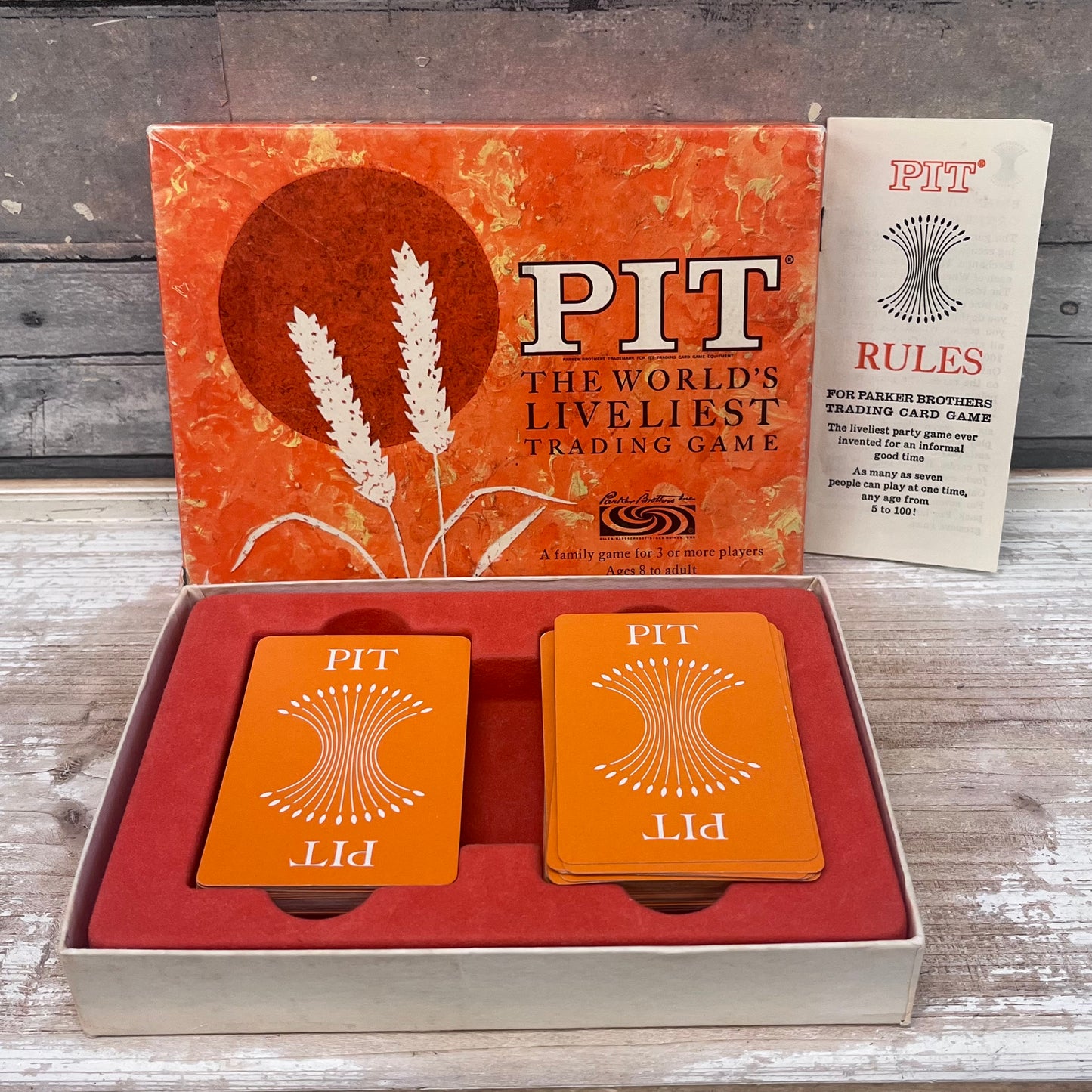 Parker Brothers Pit Trading Card Game, Complete in Box, 1964
