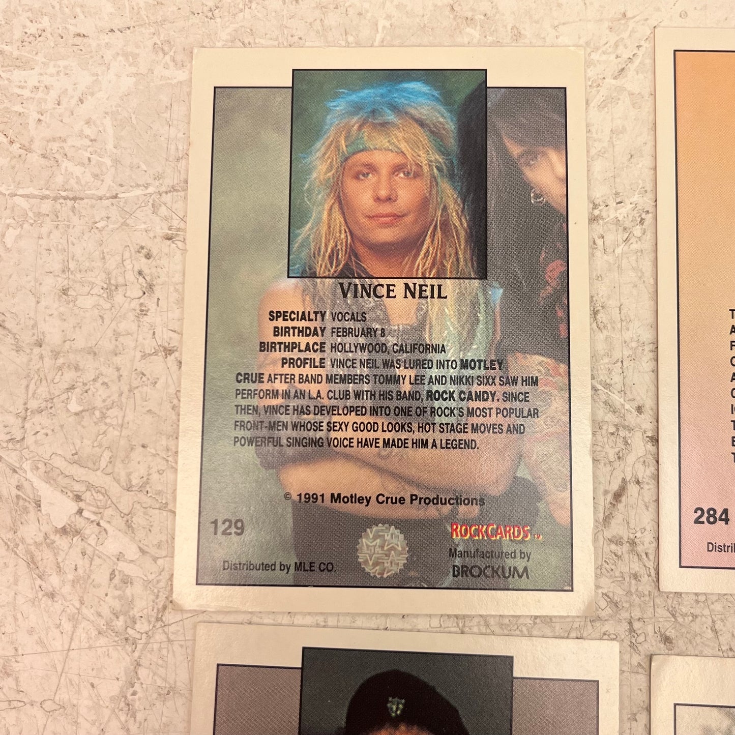 RockCards Series One Trading Cards Lot of 83 Cards, 1991