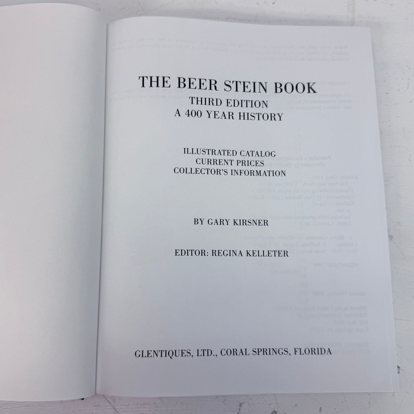 Gary Kirsner The Beer Stein Book: A 400 Year History Hardback, 2000