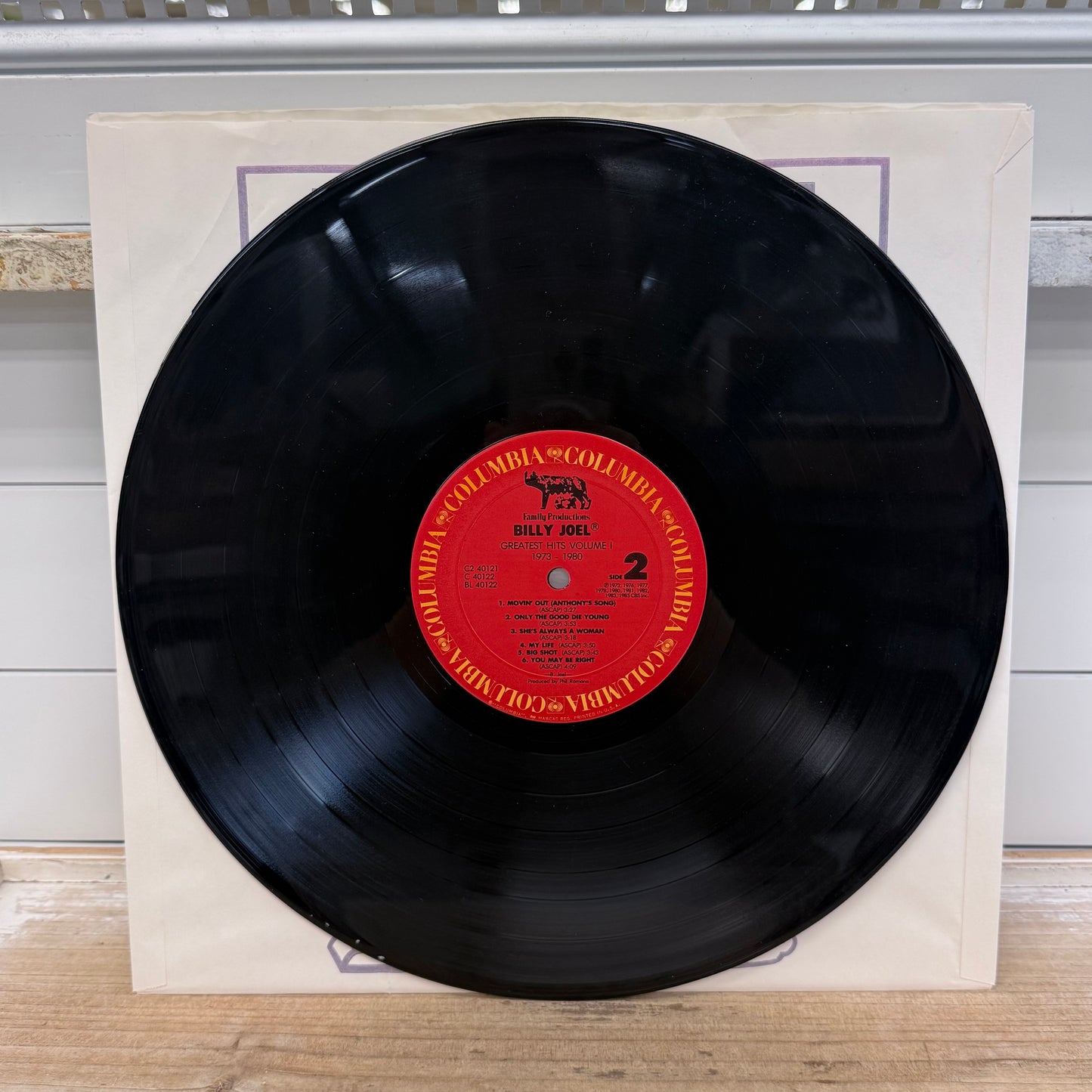 Billy Joel Greatest Hits Volume I Double Vinyl Record 1985 C2 40121