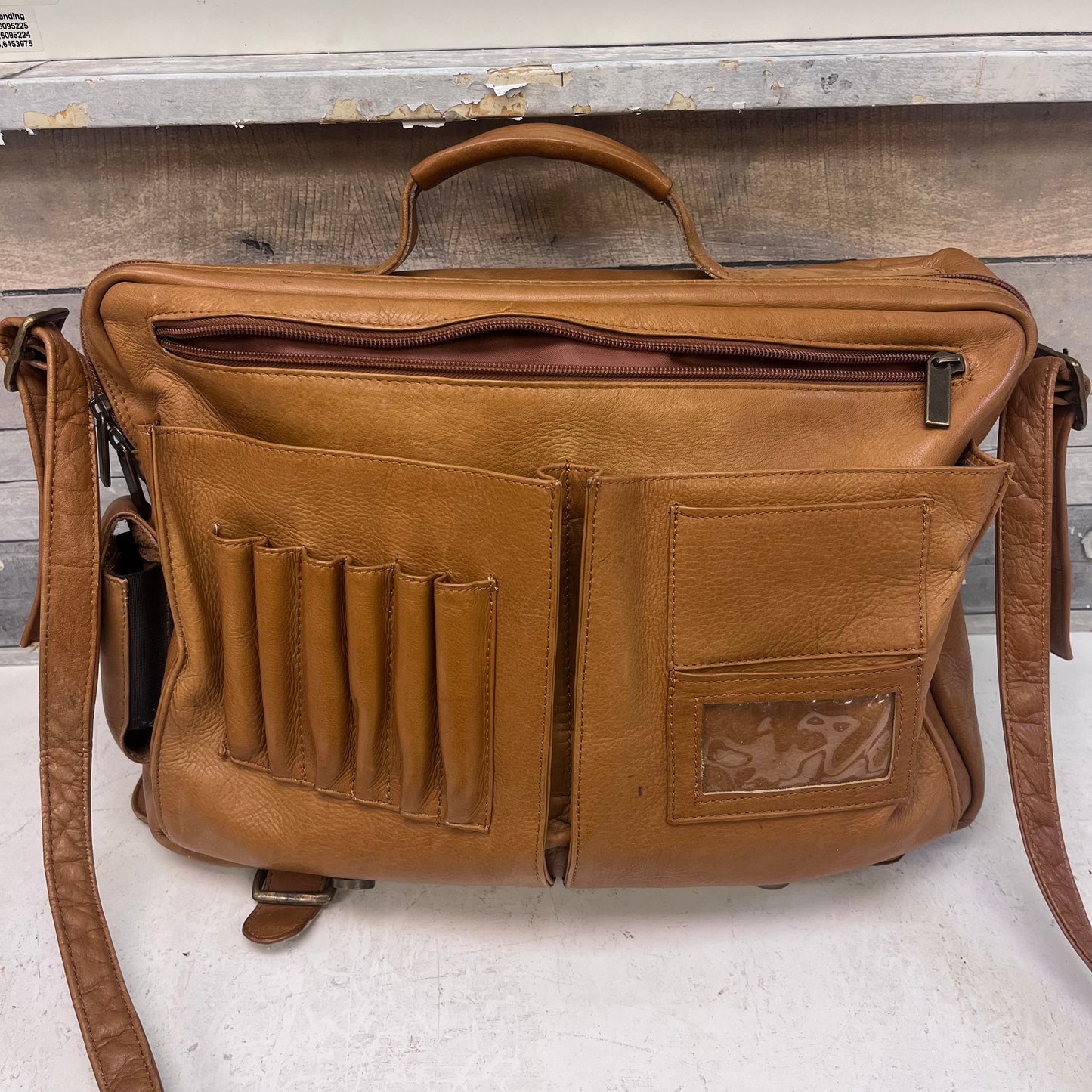 Columbian Leather Shoulder Briefcase Bag