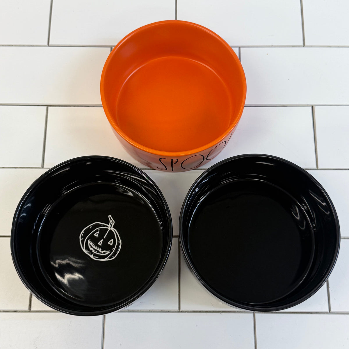 Rae Dunn Halloween Ceramic Pet Bowl Selection