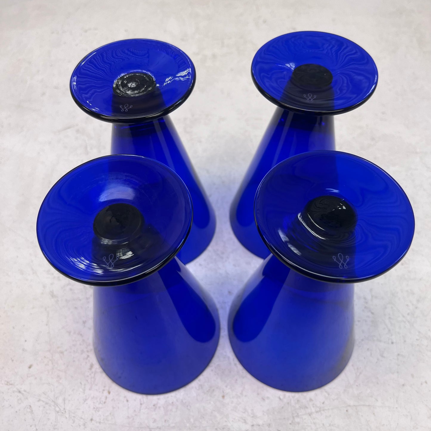 Colonial Williamsburg Cobalt Shrub Glasses, Set of 4