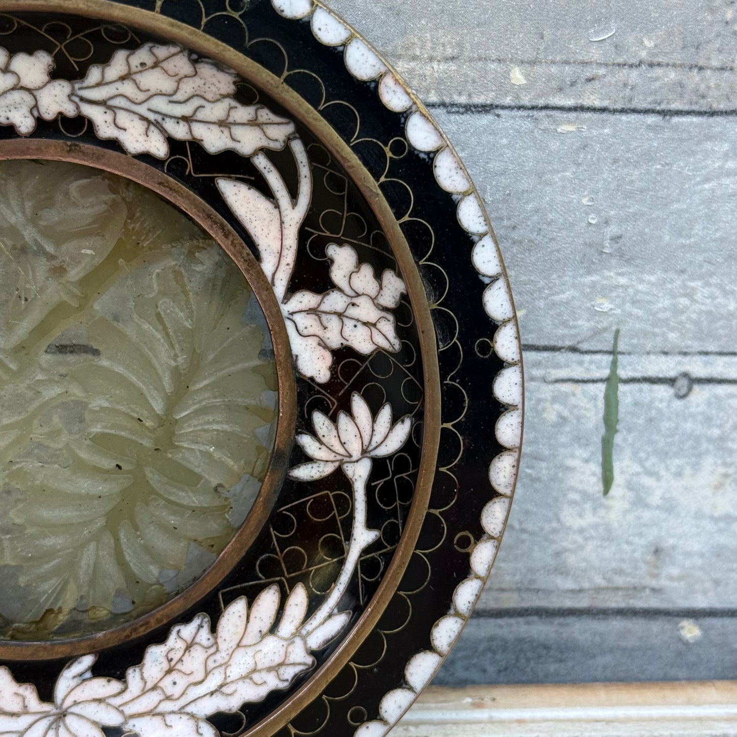 Cloisonné Jade Inlay Trinket Dish