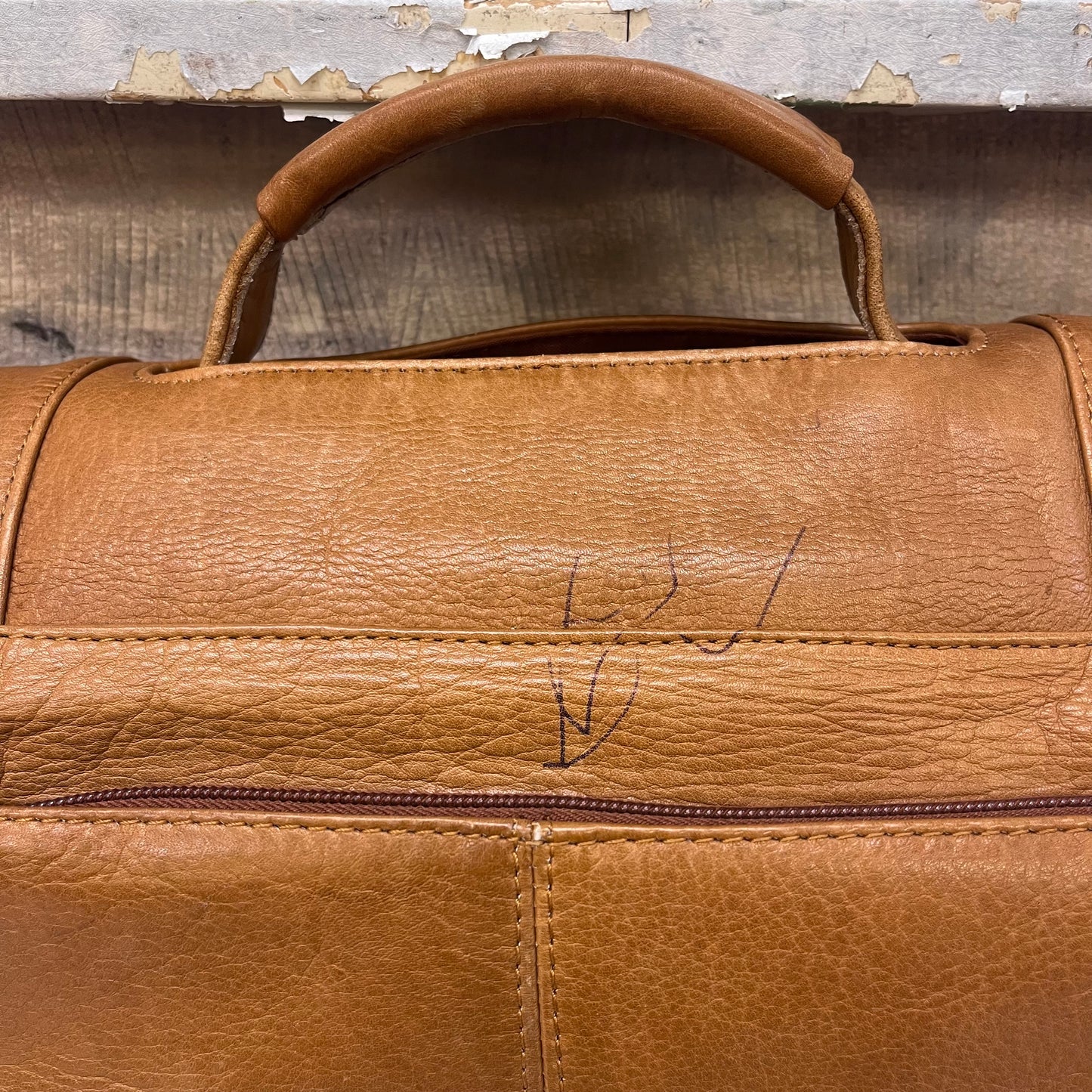 Columbian Leather Shoulder Briefcase Bag