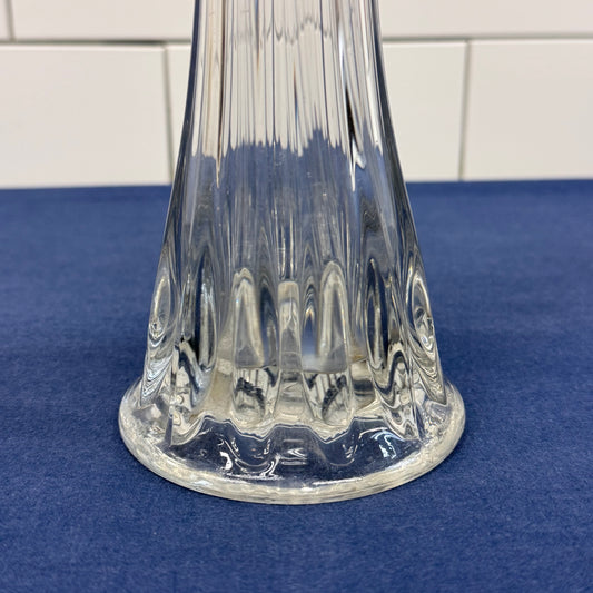 Clear Glass Swung Vase 17”