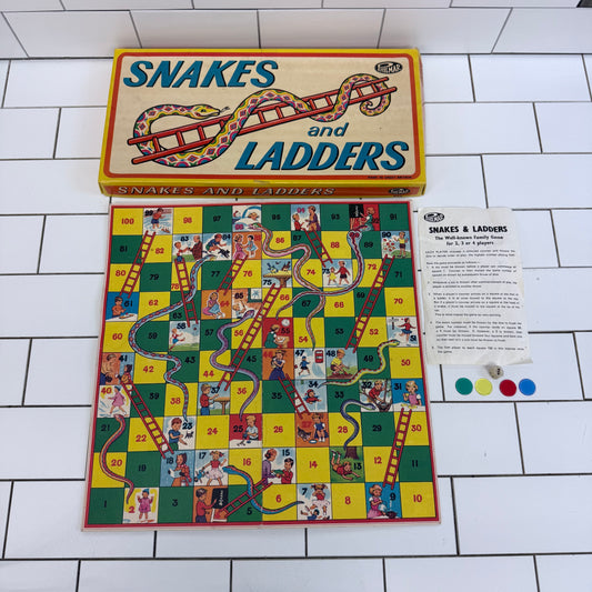 Board Games & Puzzles Lot 5 Snakes Ladders Sorry 1960s 70s