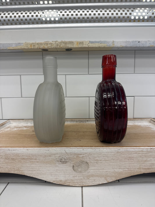 Wheaton George Washington Commemorative Glass Bottles Pair