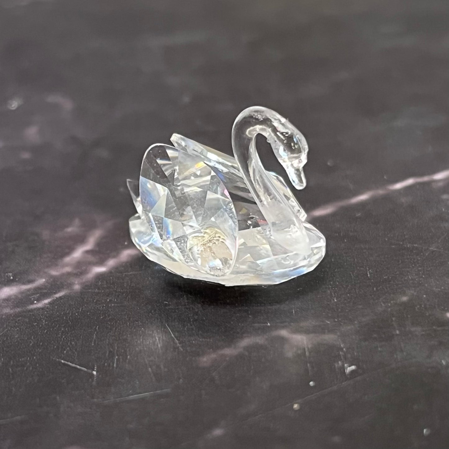 Swarovski Crystal Swan Family Figurines, Set of 3