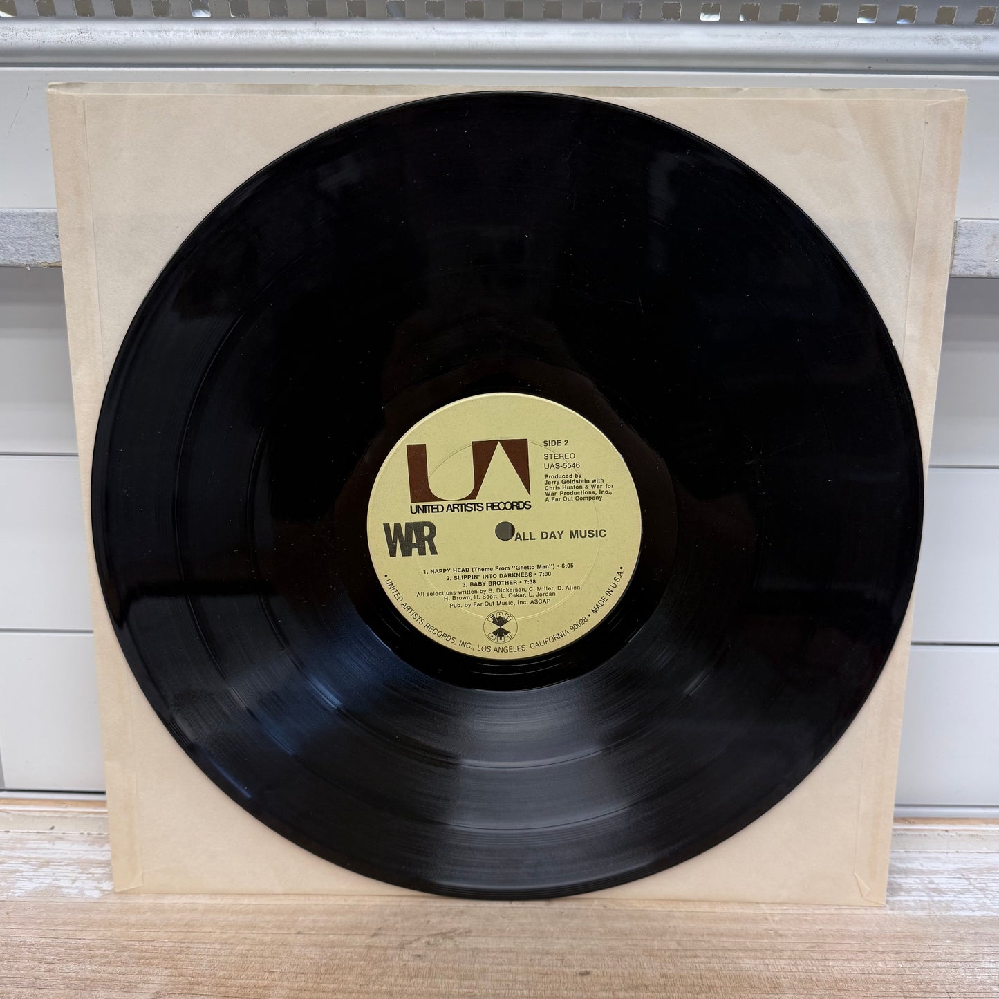War All Day Music Vinyl Record, 1971