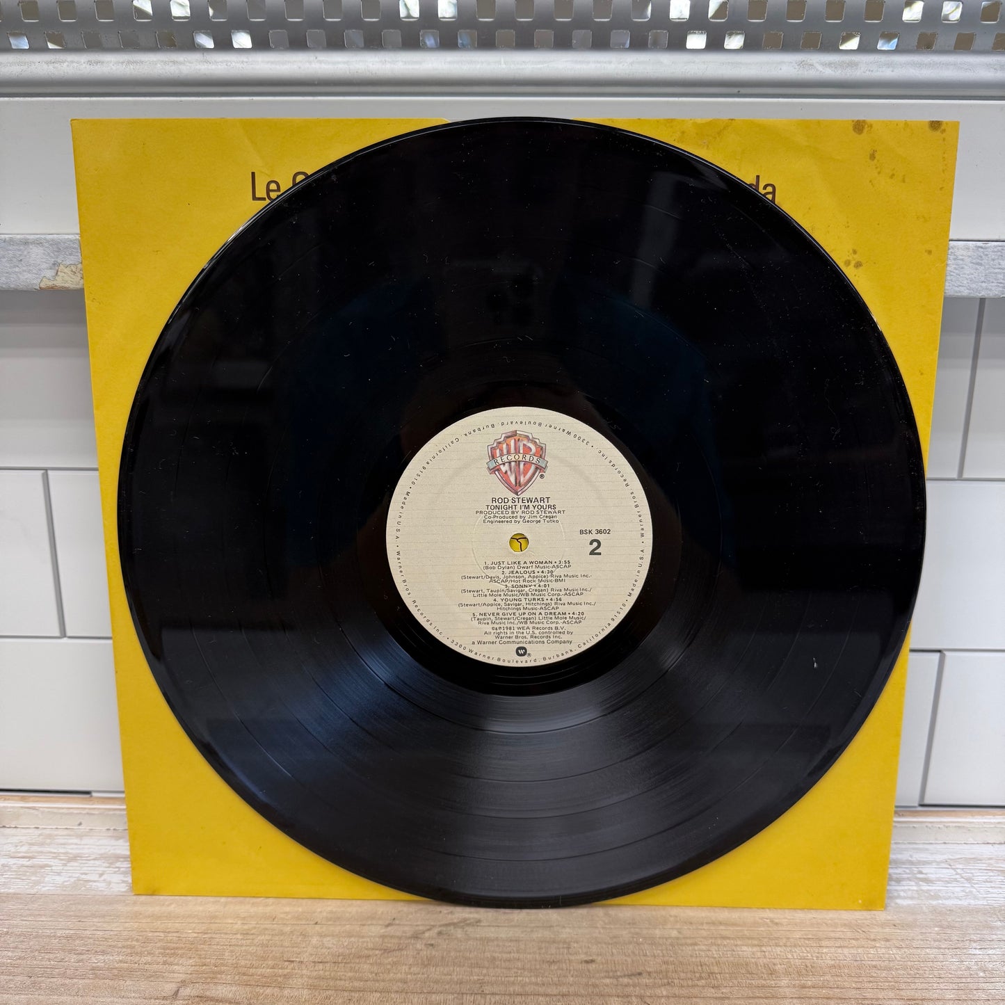 Rod Stewart Tonight I’m Yours Vinyl Record, 1981