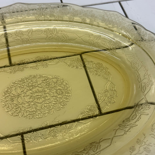 Federal Glass Amber Patrician Normandie Serving Set 1930s