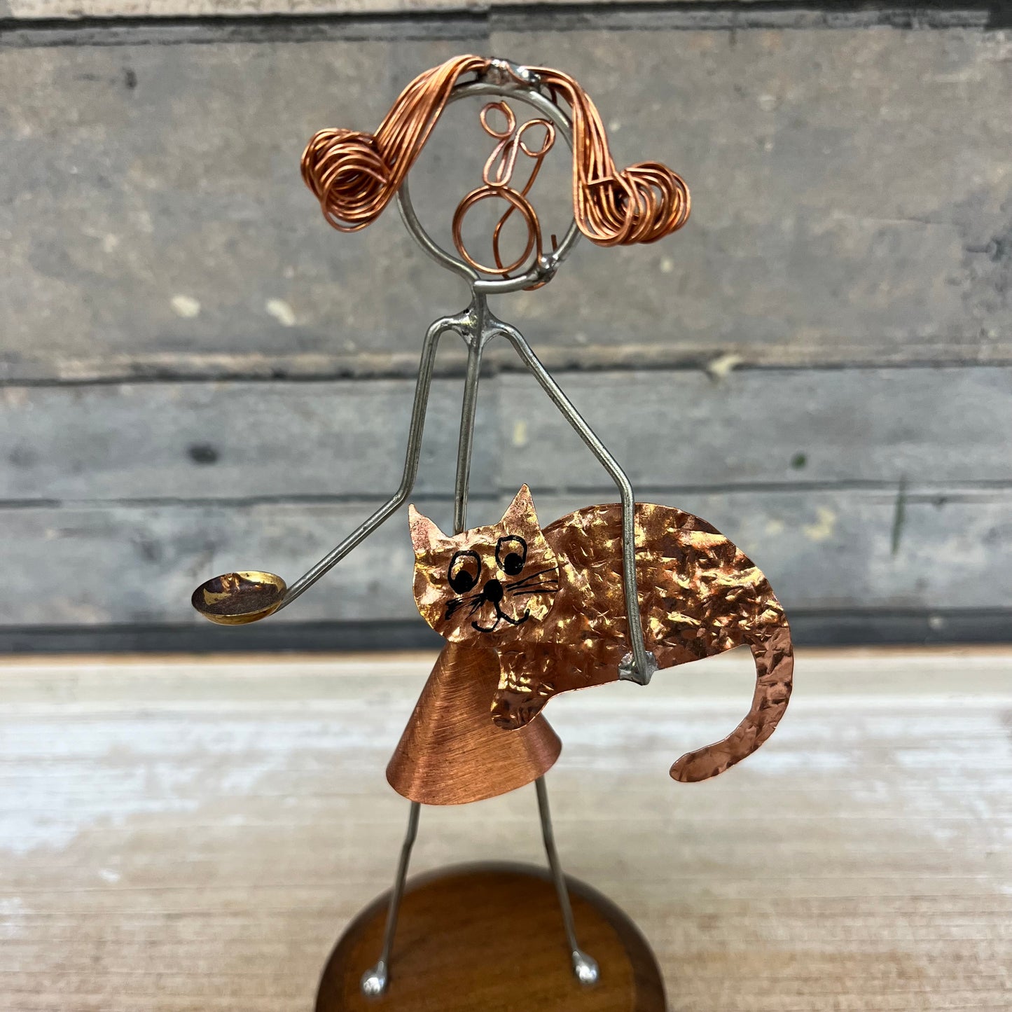 Original Don Rea Designs Cat Lover Wire Sculpture