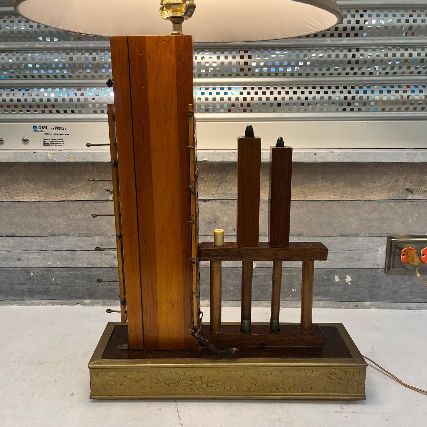 Repurposed Bruton Parish Church Organ Lamp