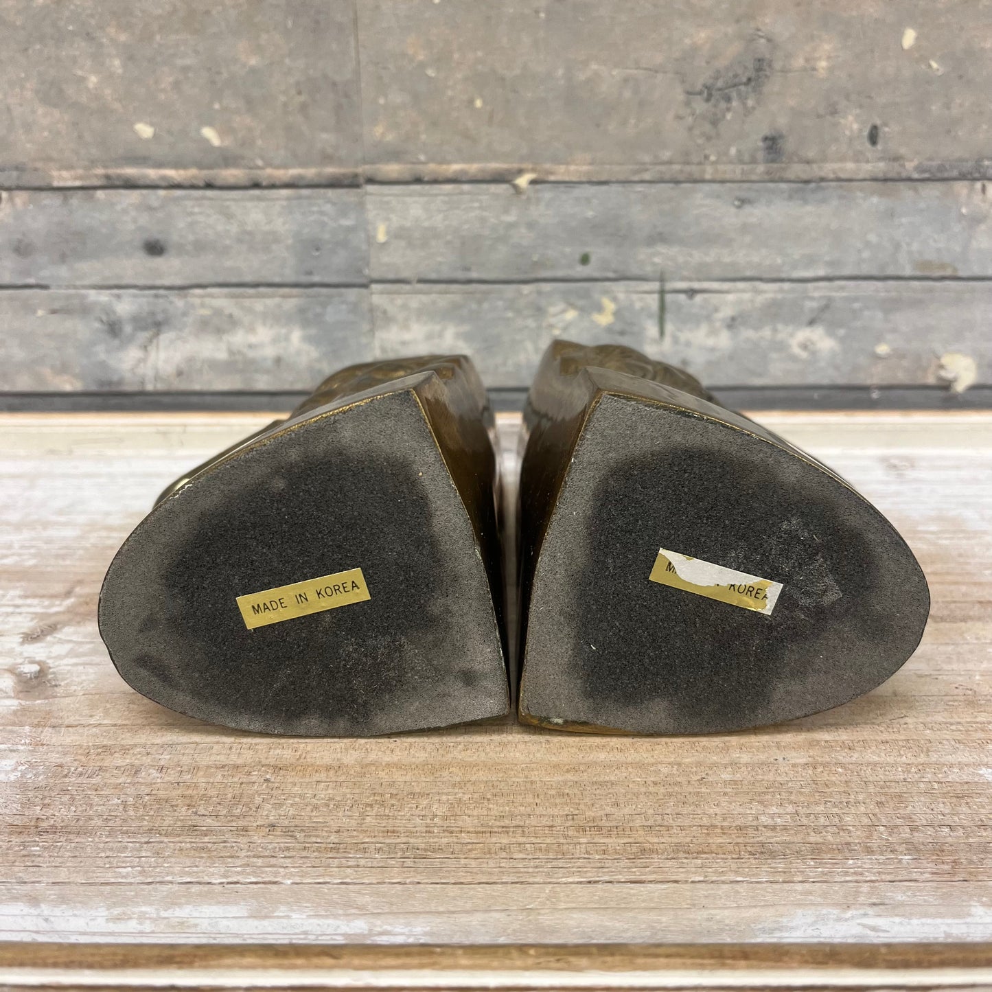 Vintage Brass Eagle Head Bookends, Set of 2
