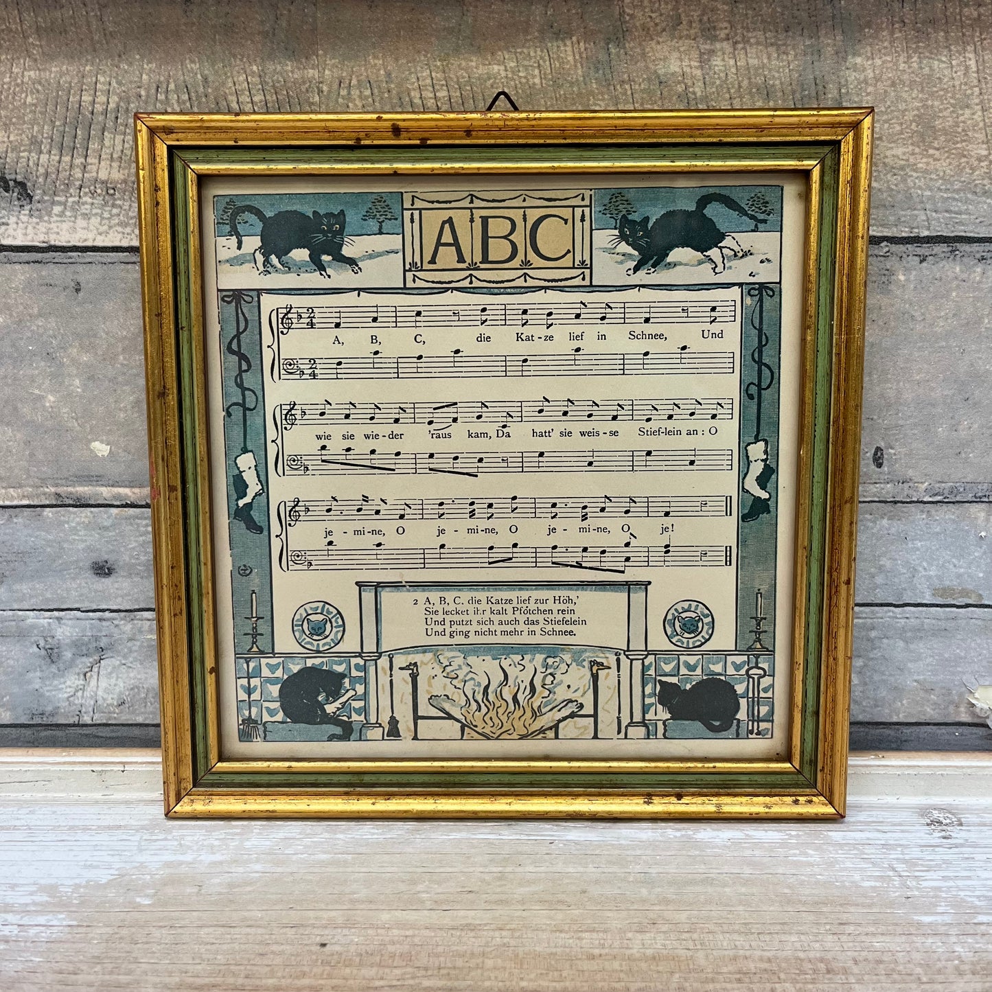 German ABC Nursery Rhyme Framed Print