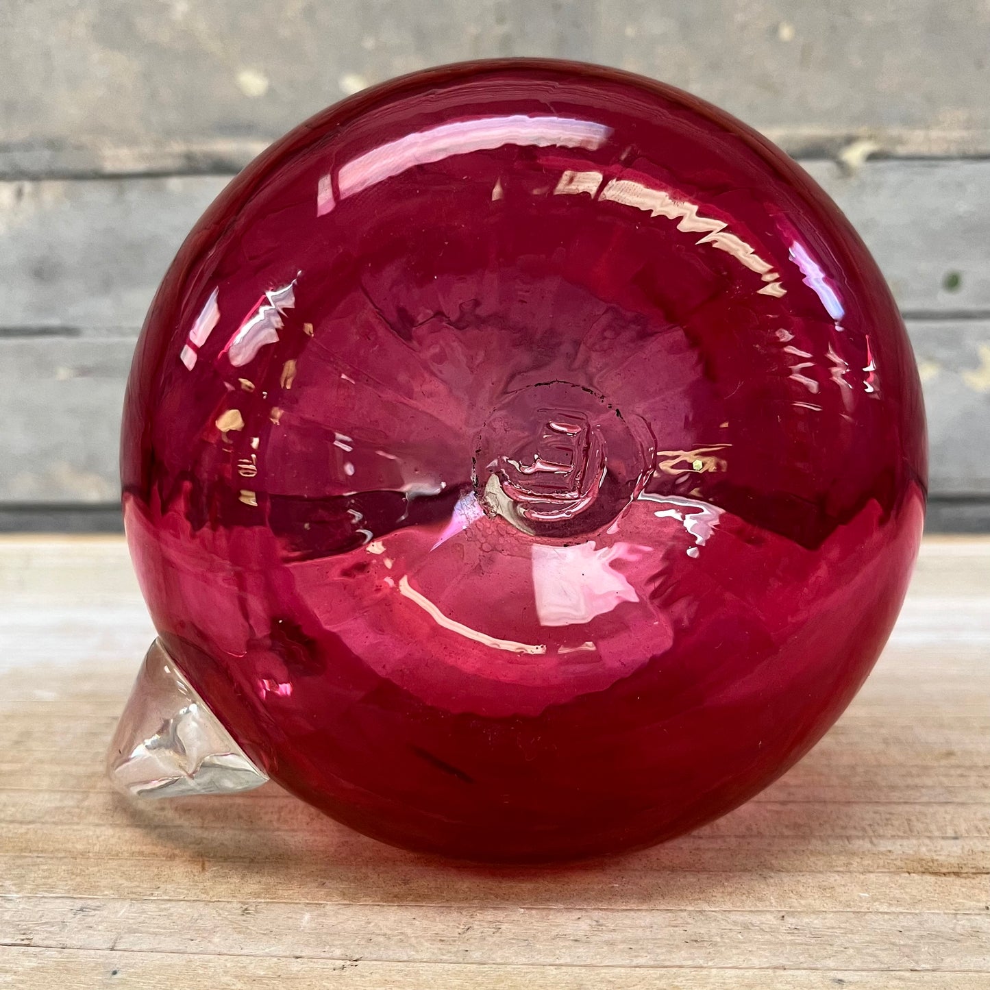 Pilgrim Cranberry Glass Hand Blown Swirled Creamer
