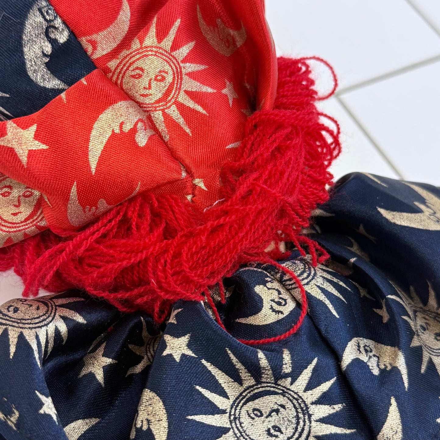 Hanging Clown Doll on Swing with Porcelain Face