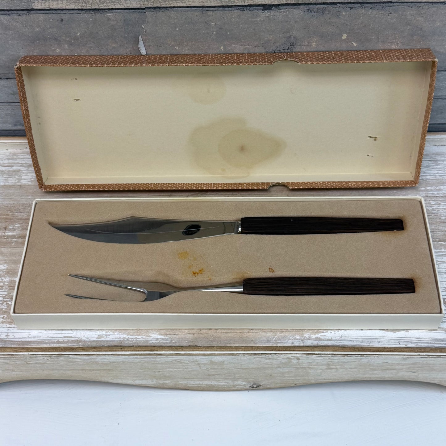 Ed. Wüsthof Germany Stainless Steel Carving Set in Box