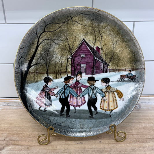 P Buckley Moss Ring Around Rosie Plate w COA & Box