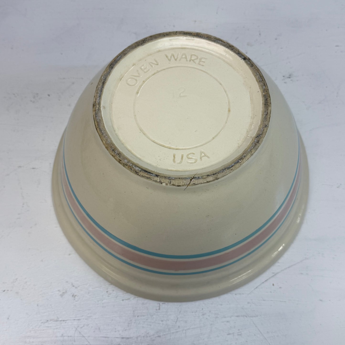 McCoy Pottery Striped Mixing Bowl Size 12