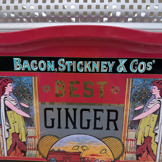 Bacon Stickney Best Ginger Advertising Tray 1970s
