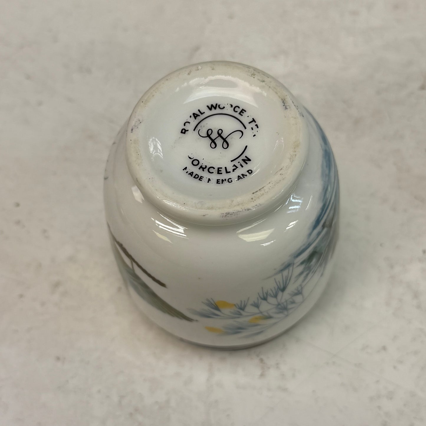 Royal Worcester Bird Pattern Porcelain Egg Coddler in Box