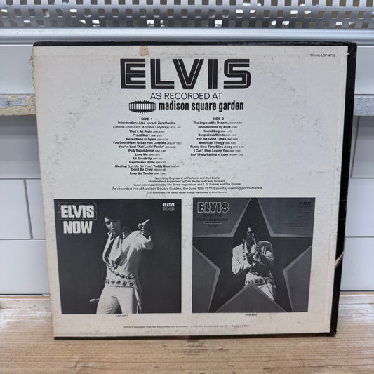Elvis As Recorded at Madison Square Garden Vinyl 1972 #LSP4776