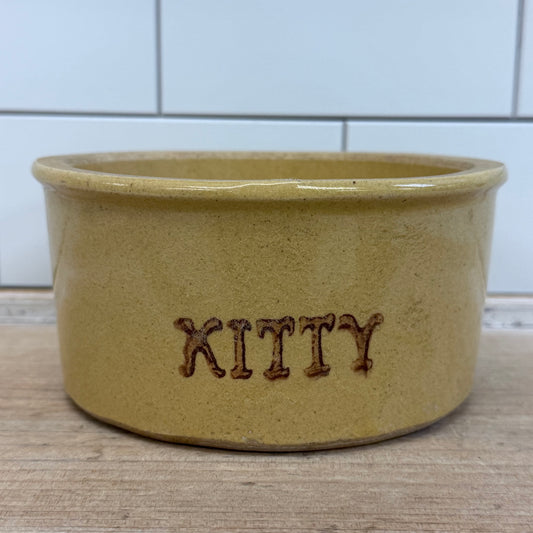 RRP Roseville Kitty Stoneware Crock Bowl #201 Vintage