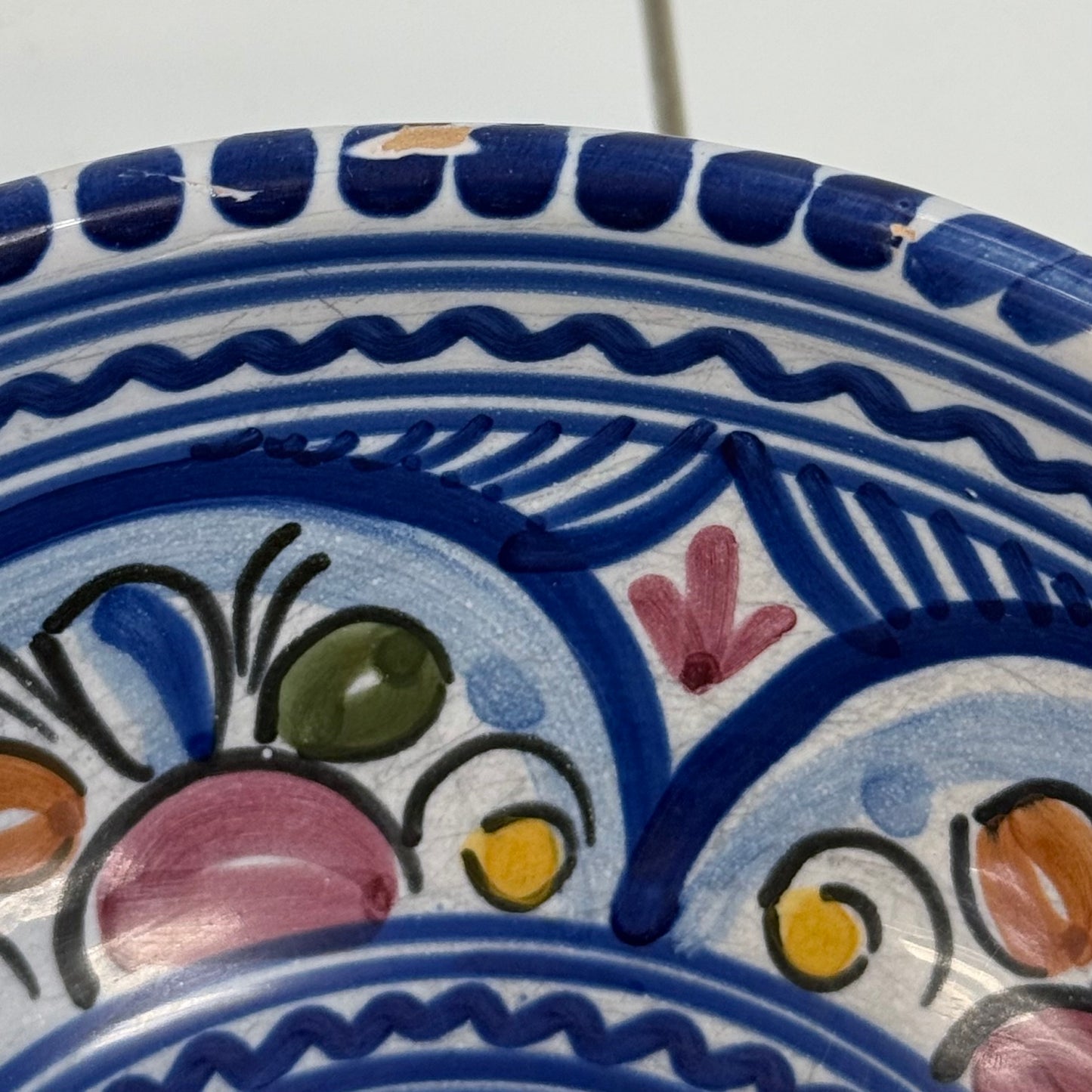 De La Cal Barreira Puente Spanish Floral Ceramic Bowl