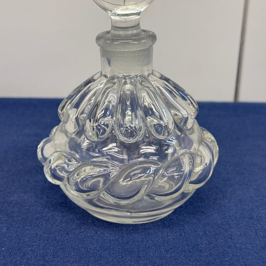 Vintage Bird Stopper Perfume Bottle Art Glass Vanity Decor