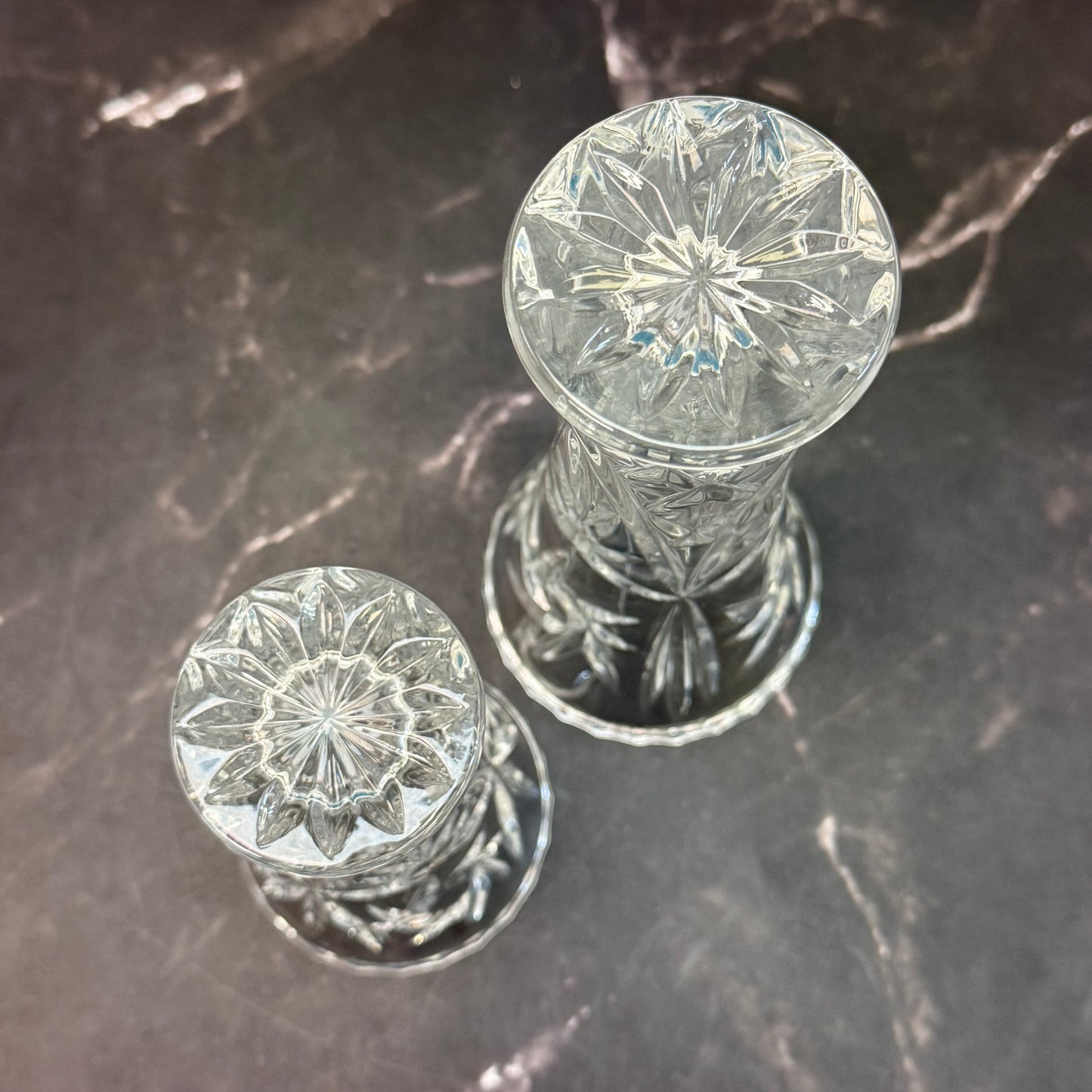 Lenox Star Cut Crystal Vases, Set of 2 1990s