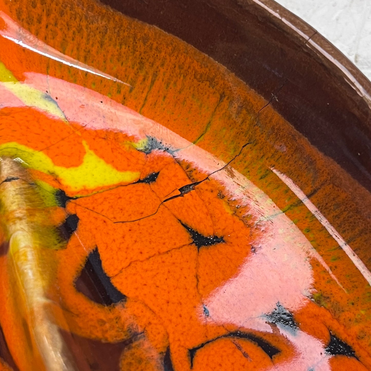 California Pottery Lava Swirl Glazed Dish, #2507, 1960s