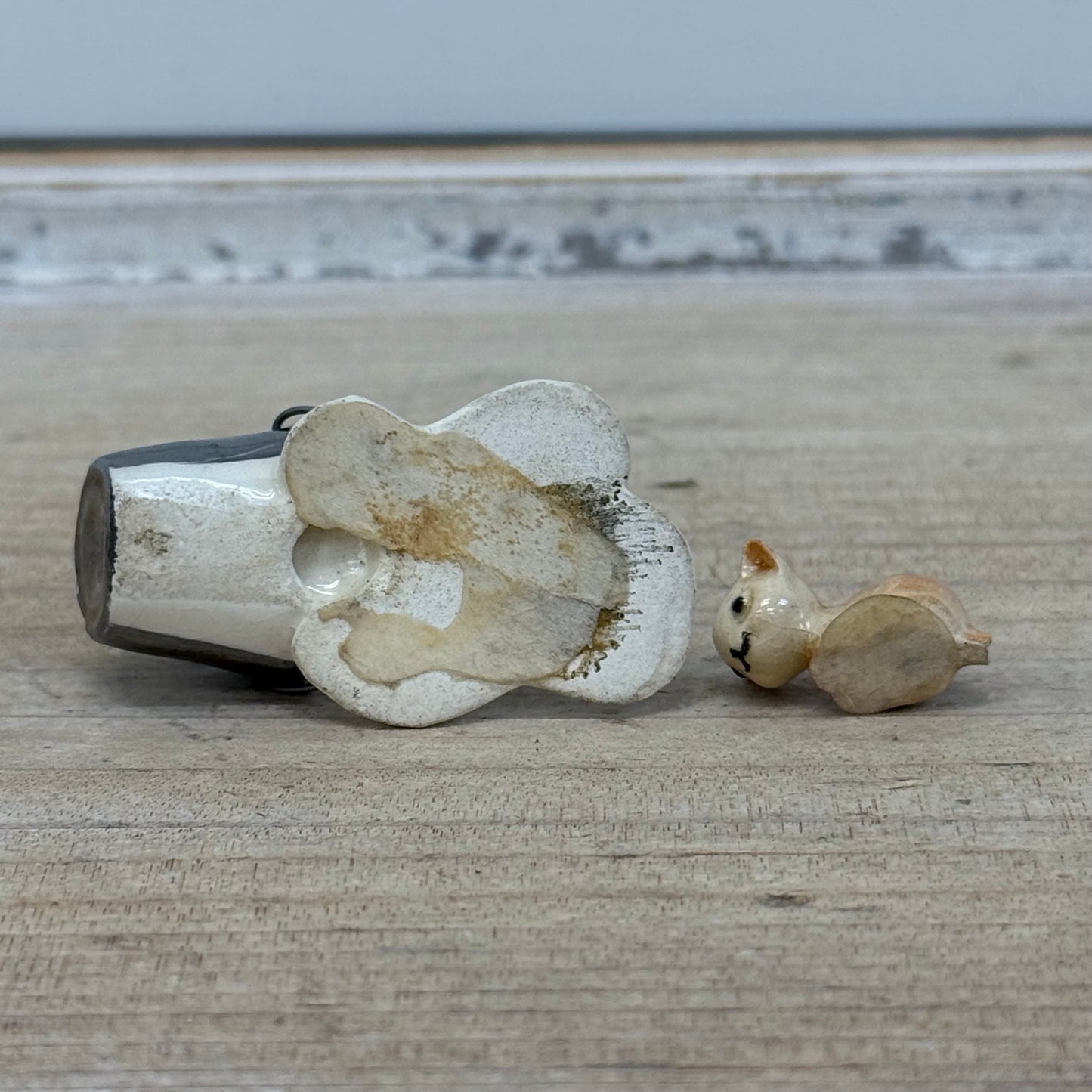 Hagen Renaker Spilt Milk Bucket and Kitten Figurine, Ceramic