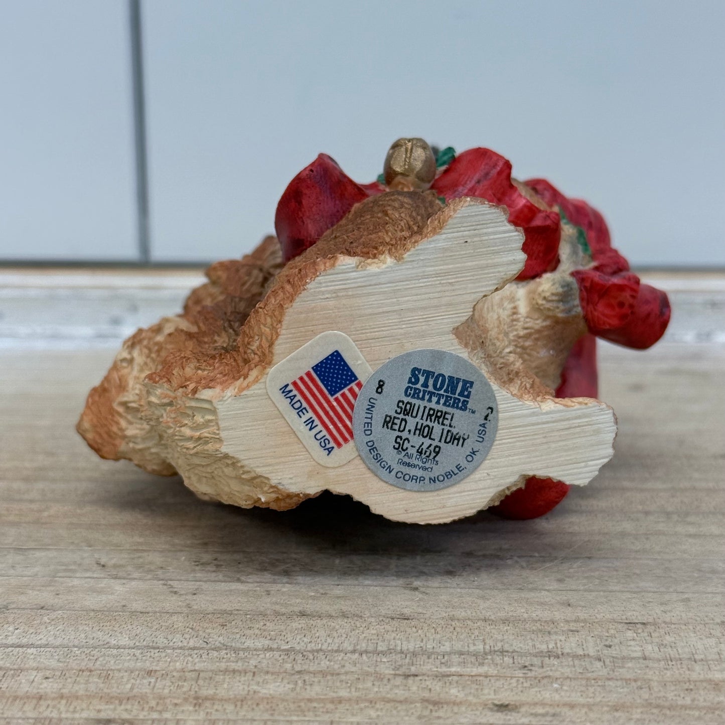 Stone Critters Holiday Squirrel Figurine, 1989