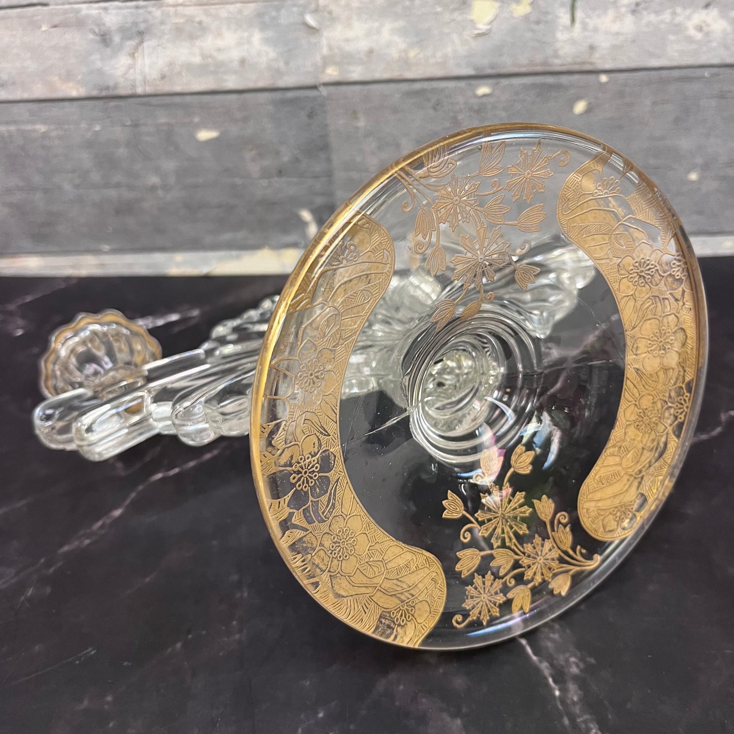 Paden City Gazebo Lotus Etching Candle Holder