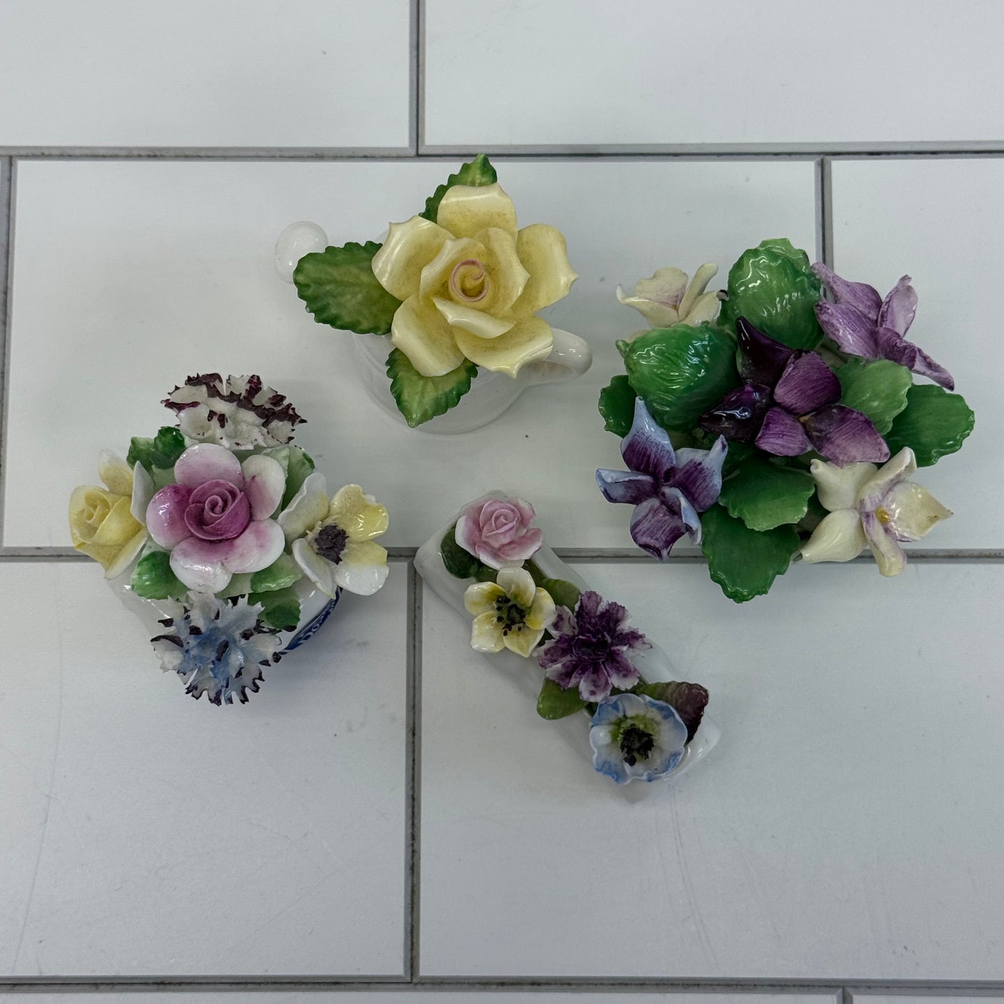 Flower Bouquet Figurine, Bone China Selection