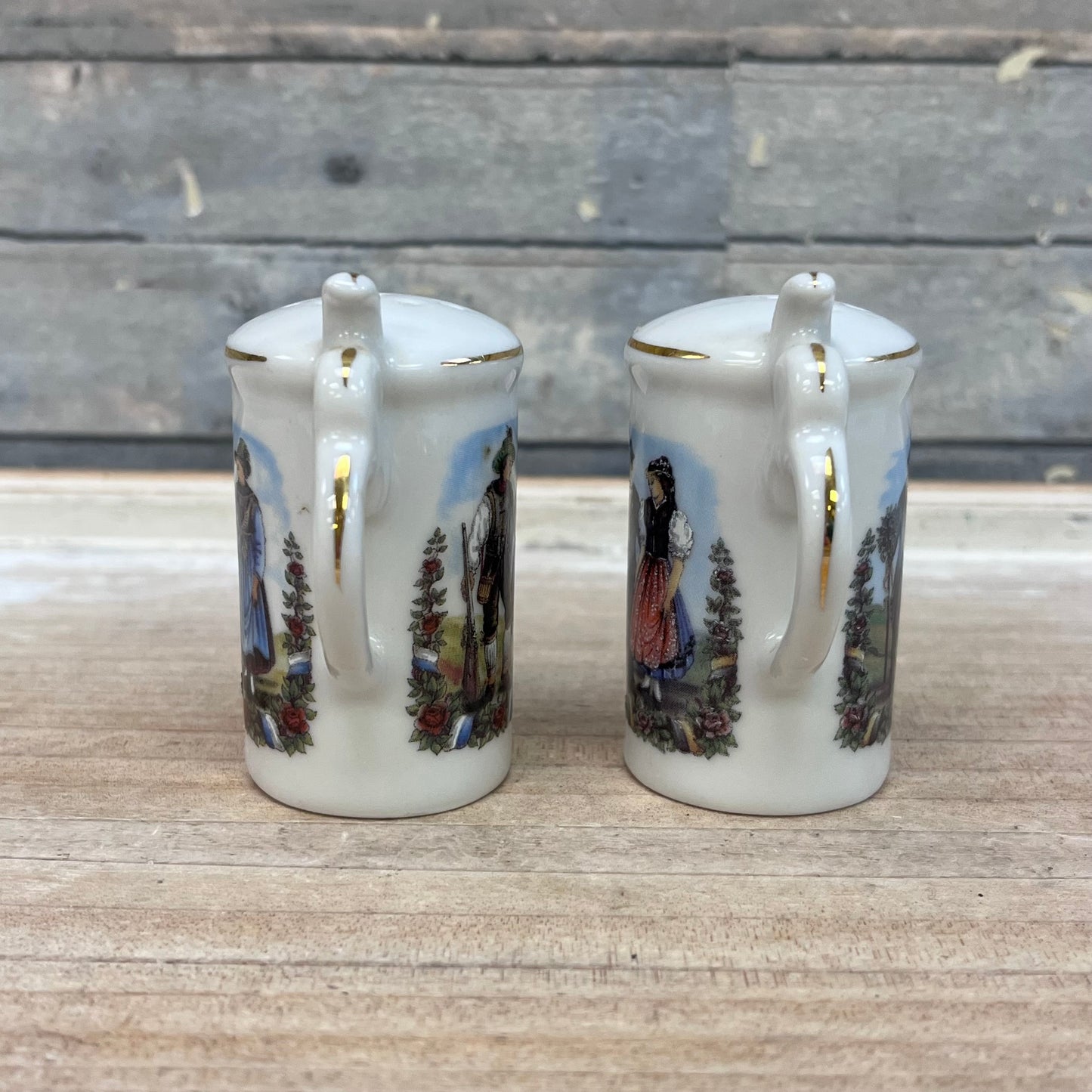 Black Forest Germany Porcelain Salt & Pepper Set
