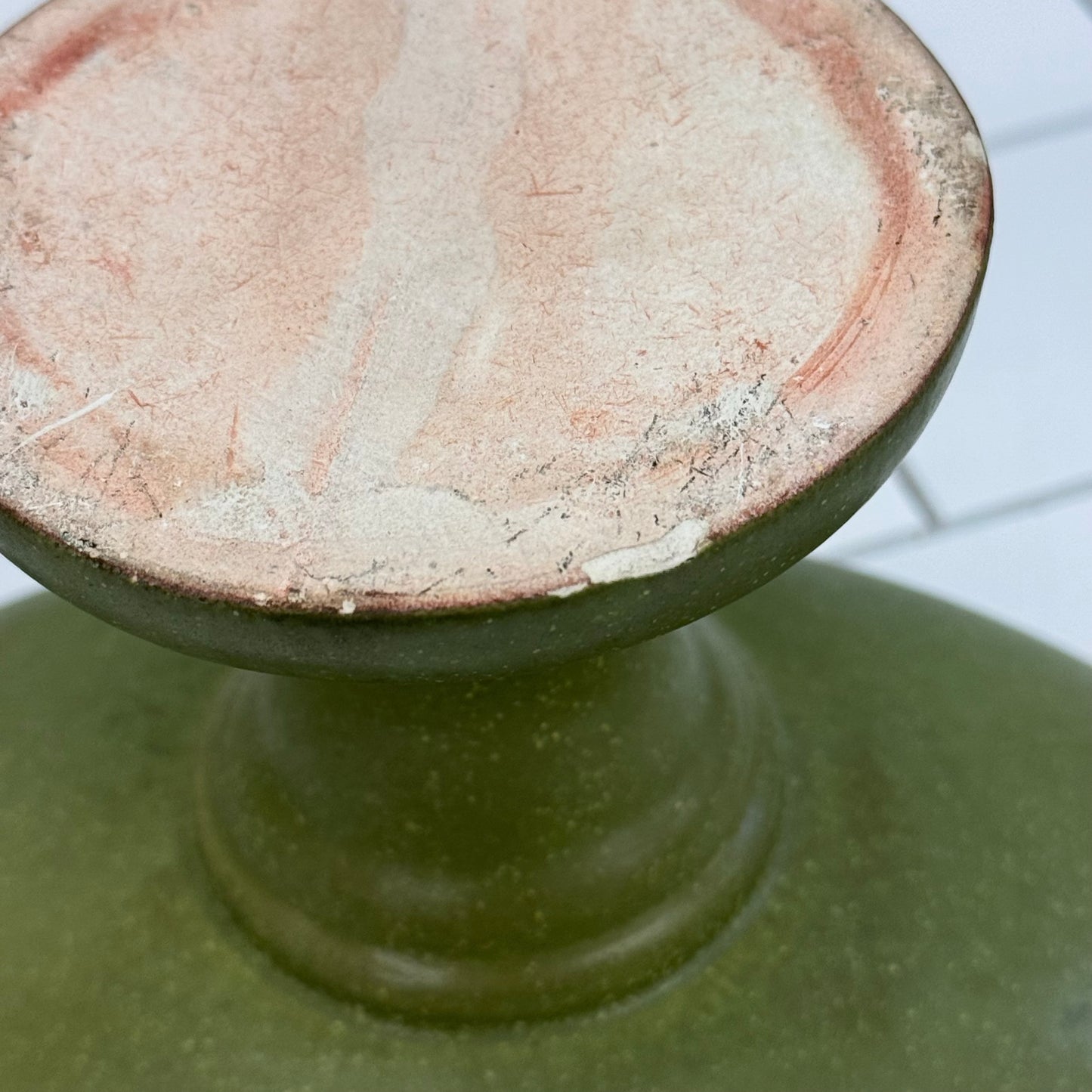 Speckled Pedestal Vase, Ceramic
