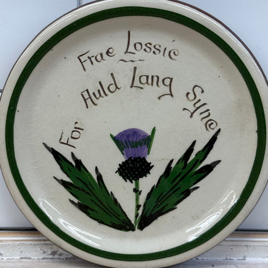 Longpark Pottery Plate, Scottish Thistle Stoneware