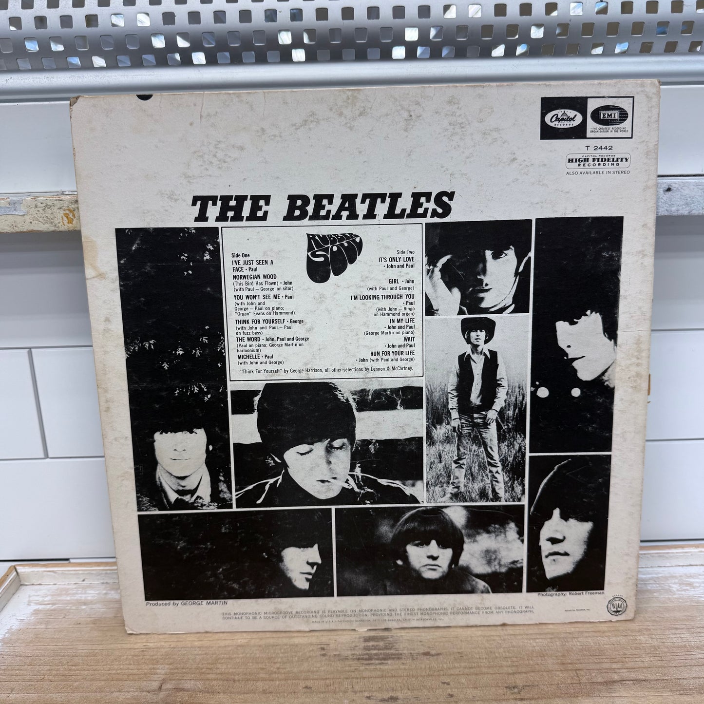 The Beatles Rubber Soul Mono 2nd Press Vinyl 1965 #T-2442