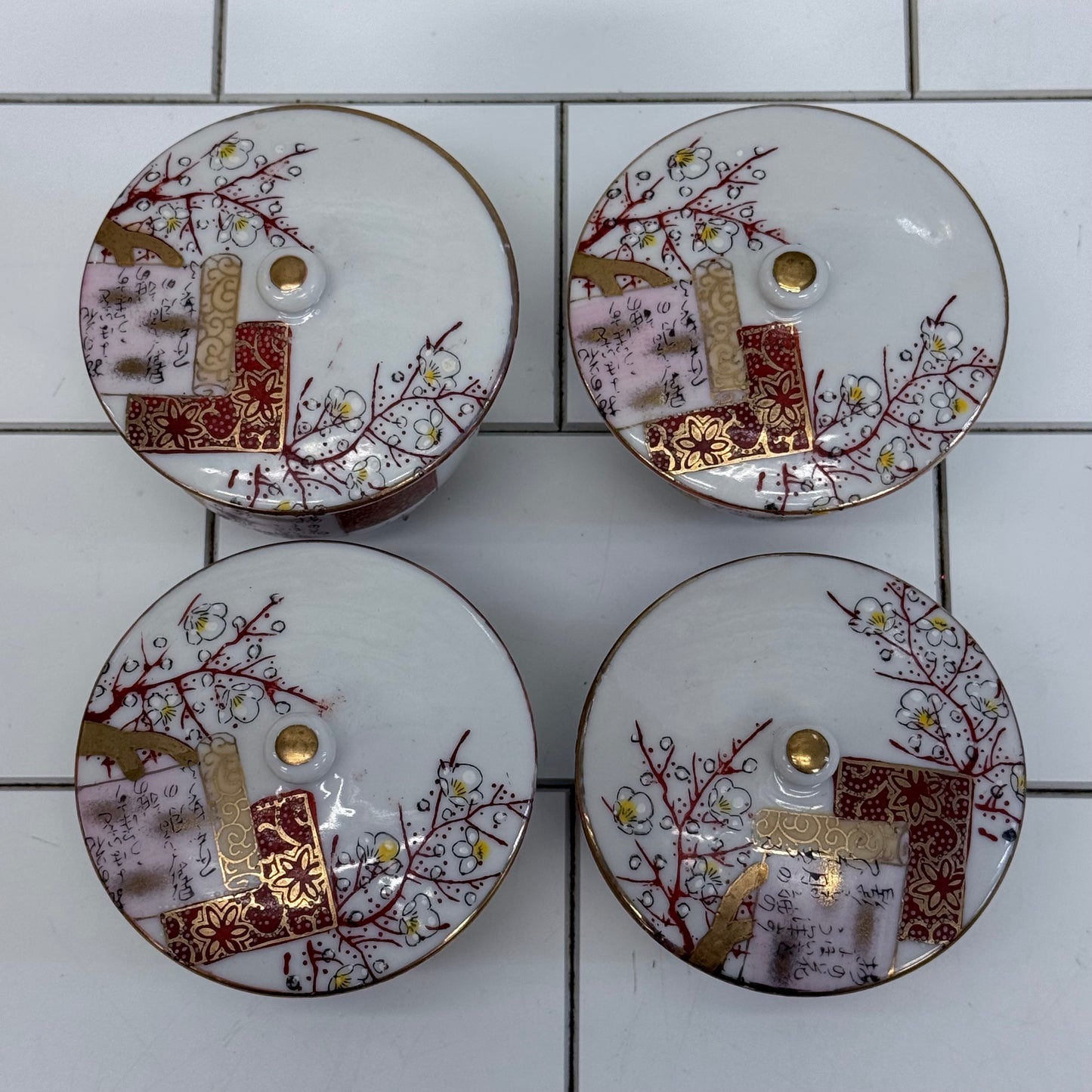 Japanese Kutani Tea Set, Hand Painted Porcelain