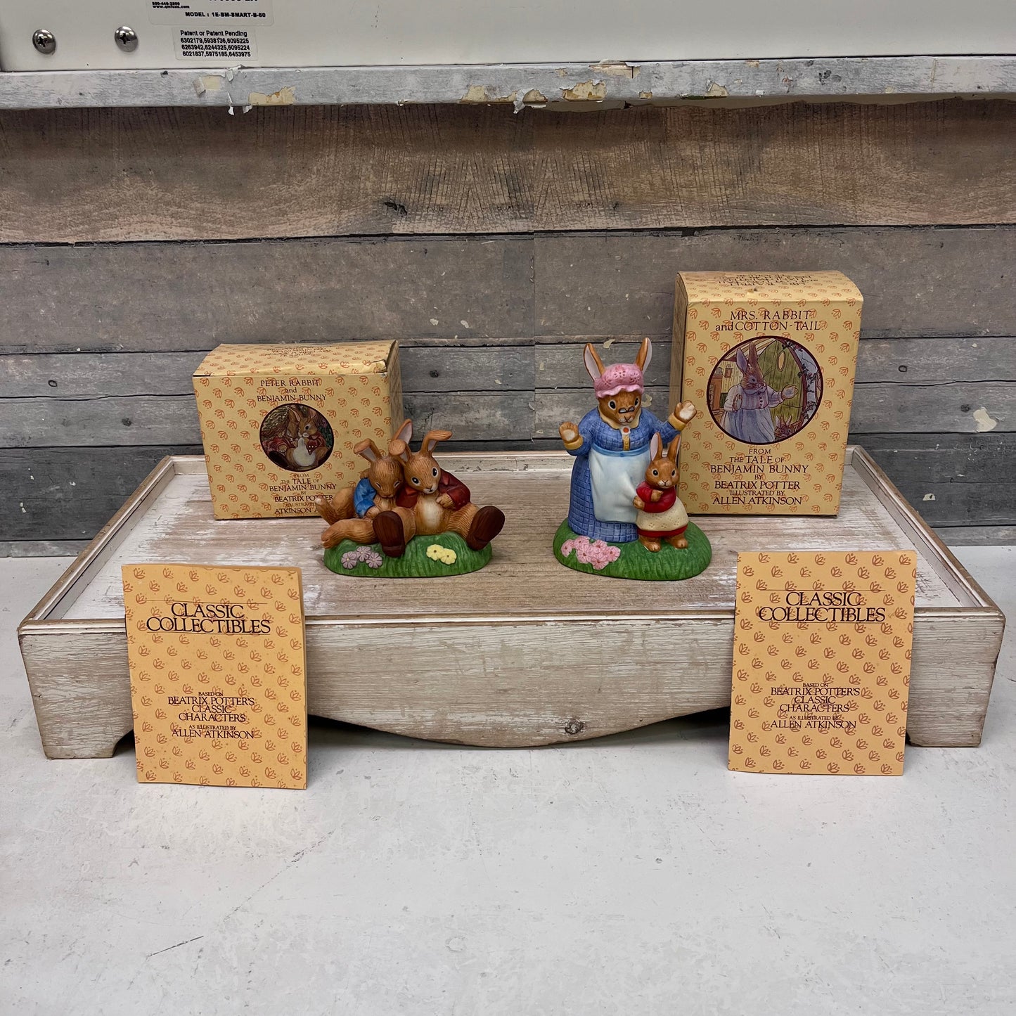 Sigma Beatrix Potter Benjamin Bunny Figurines Set of 2, 1983