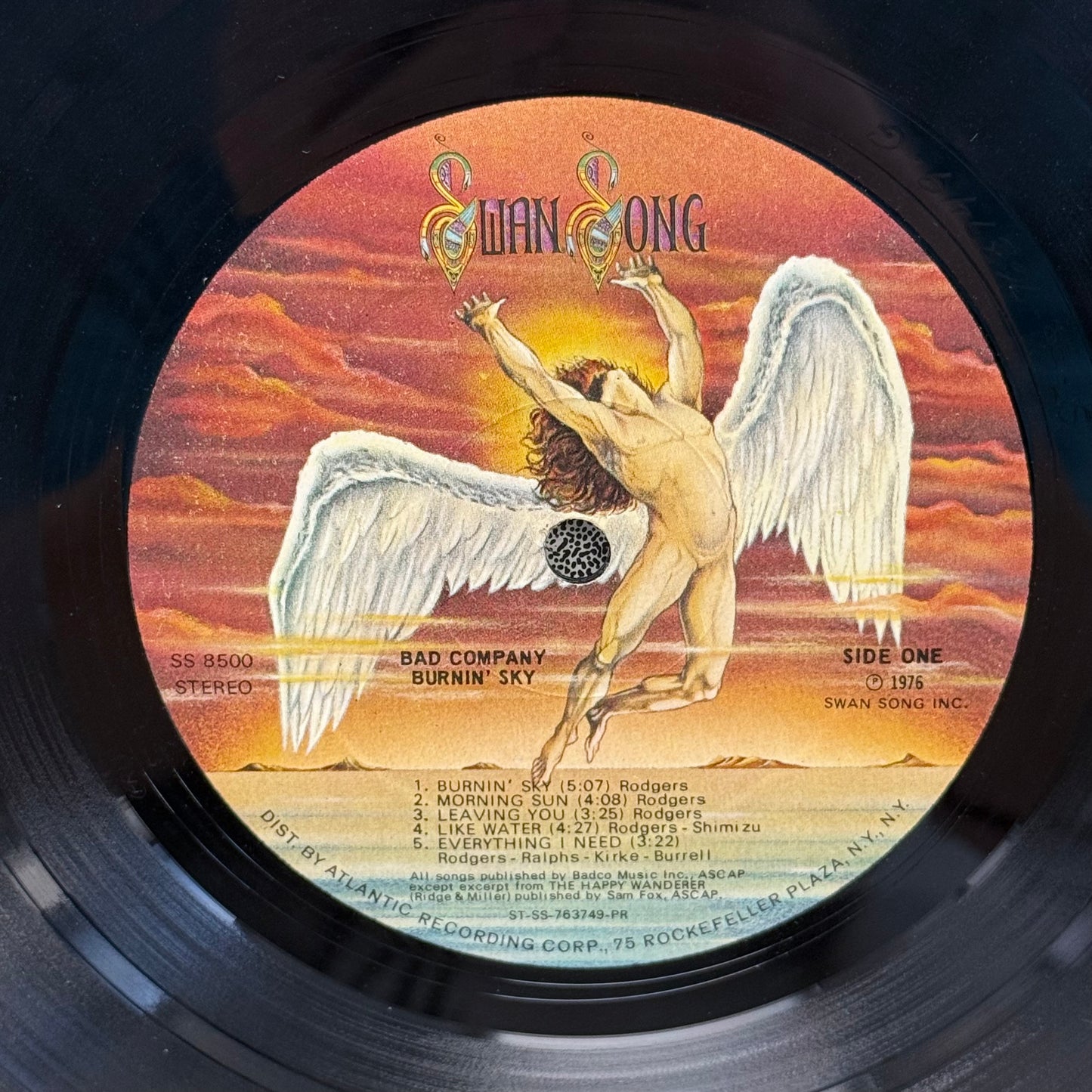 Bad Company Burnin’ Sky Vinyl Record LP 1977 #SS 8500
